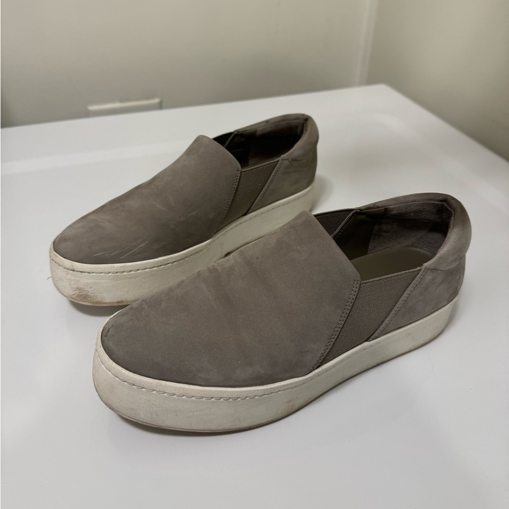 Vince platform slip ons